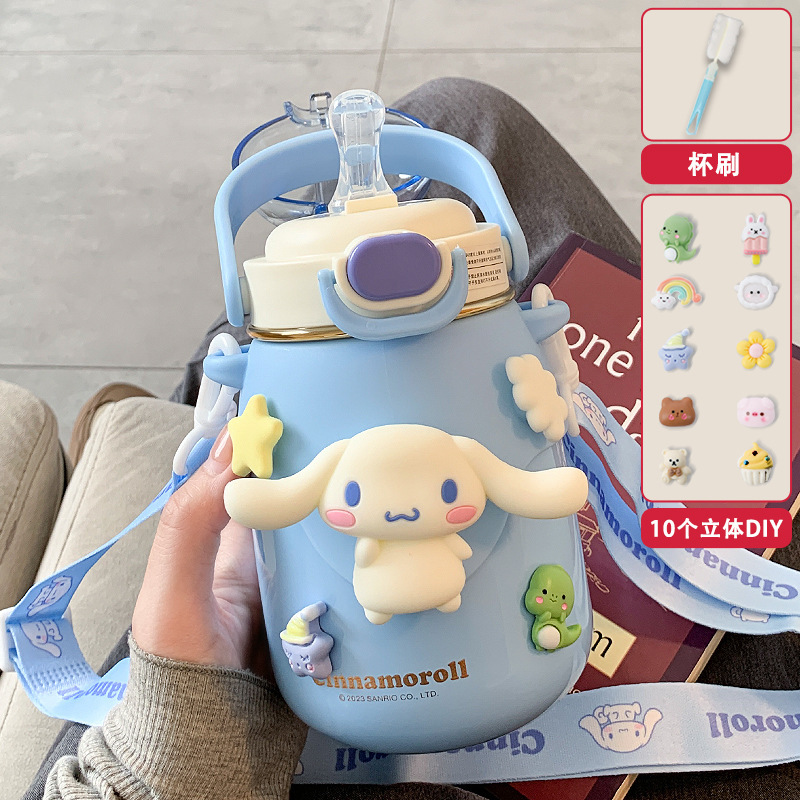 大肚杯保温杯子女生大容量可爱高颜值吸管双饮水杯新款2024|undefined