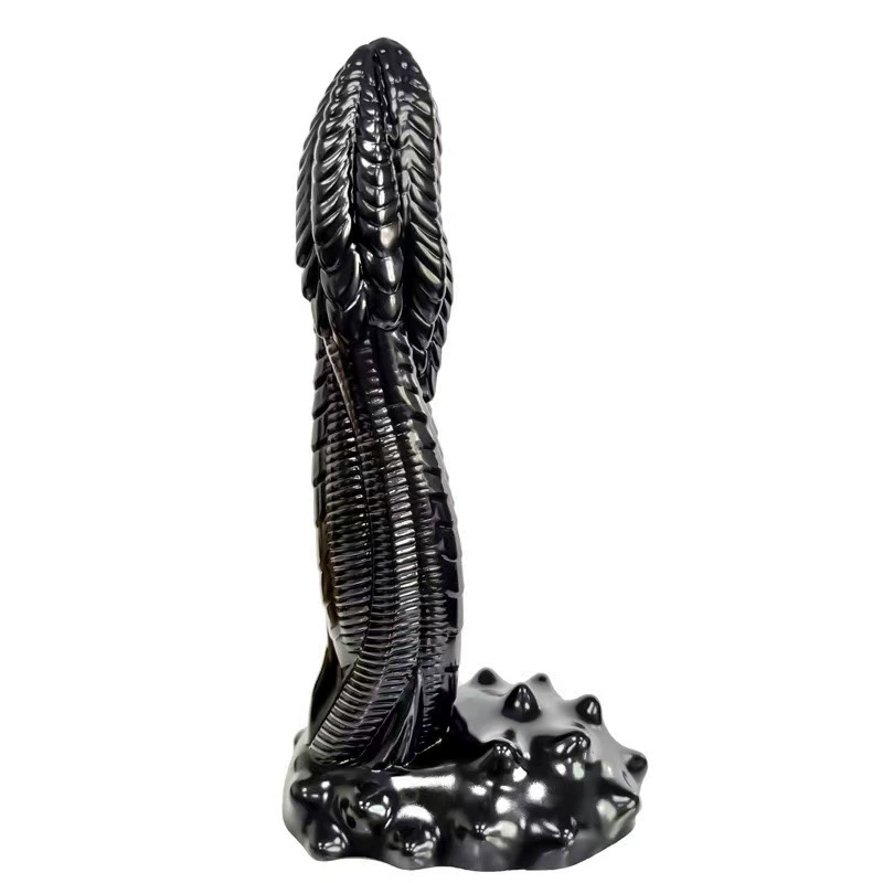  Giant pointed dildo beast-shaped animal-shaped penis black scale simulated penis one-piece generation
