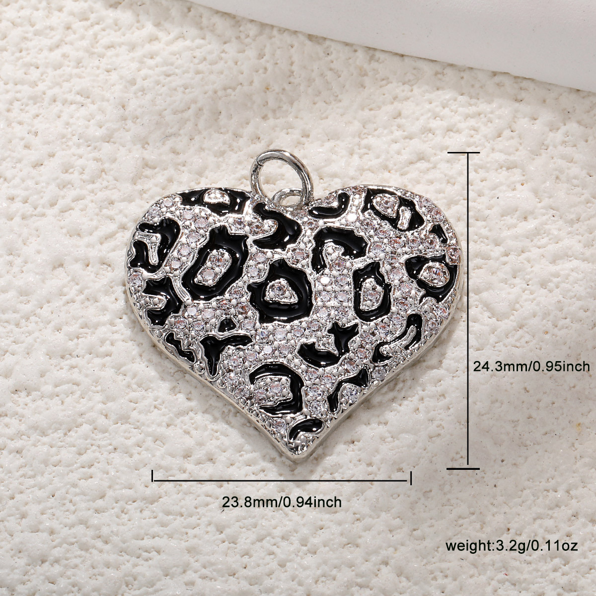 2g Weight Pendant Jewelry Making Type 23.8*24.3mm Jewelry Making Size Zircon Inlay Material DIY Jewelry Accessories Classification 1 Piece Quantity Copper Material Heart Shape Pattern Enamel, Inlay Design IG Style Style 1 Piece 23.8*24.3mm Copper Zircon Heart Shape Pendant 1
