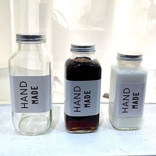 厂家现货批发支持定制透明玻璃瓶果酒瓶奶茶瓶可定做瓶子印刷LOGO
