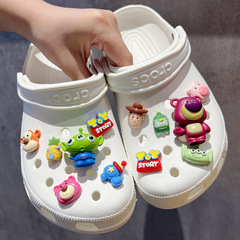 Hole shoe accessories 3D shoe flower shoe buckle strawberry bear three-eyed monster creative DIY accessories decoration set removable batch