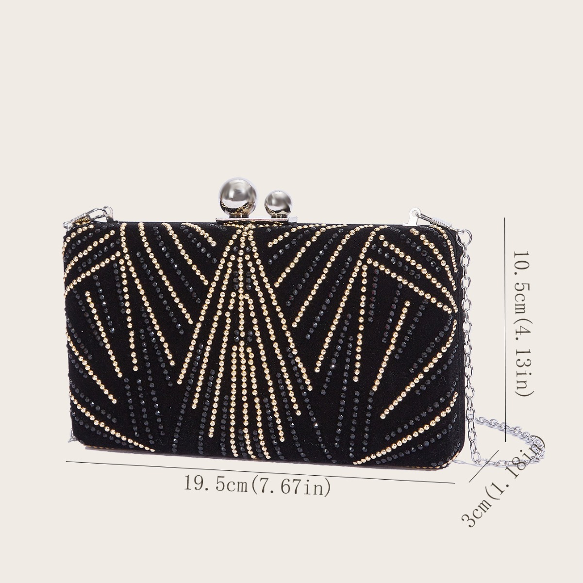 Clutch Evening Metal High-end Lock Buckle Chain Trendy New Women's Bag_voghion.com