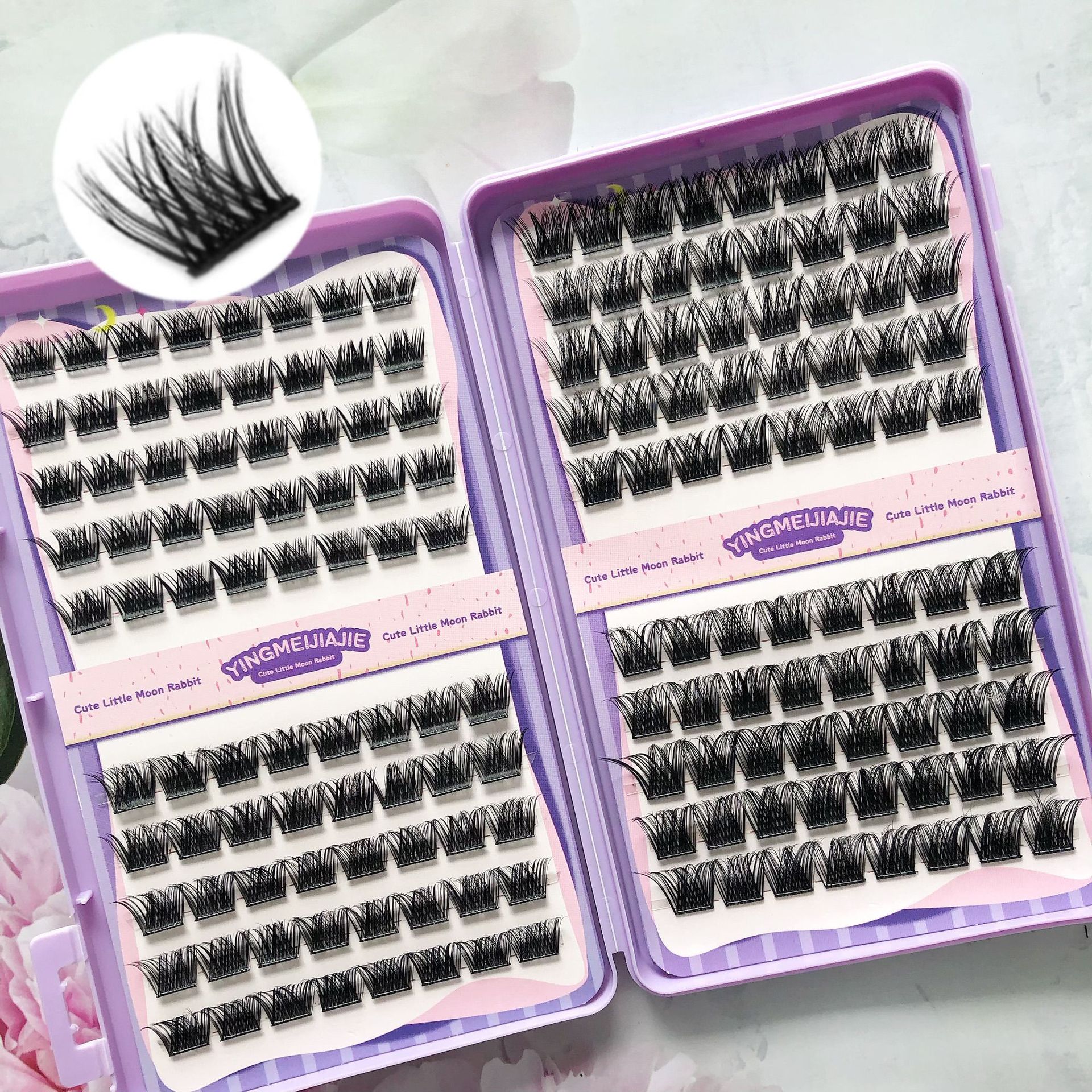 20 filas de paquete de regalo de pestañas falsas transfronterizas YF28 estilo natural y estilo de juego de roles sin pegamento de pestañas falsas
