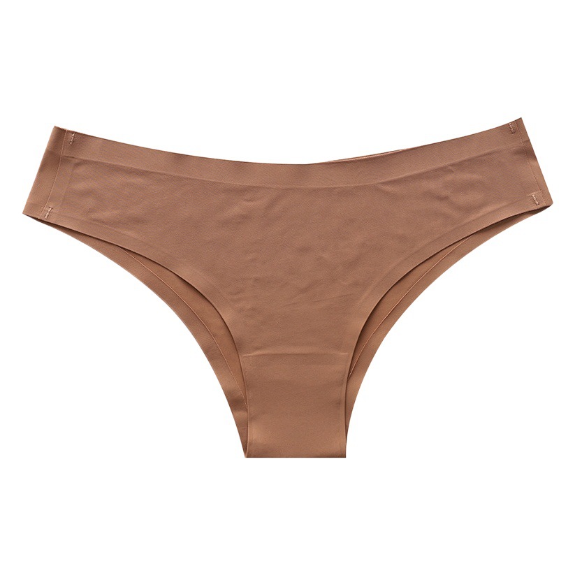 Ice silk underwear women's seamless one-piece mid-waist nude feeling comfortable seamless breathable sexy Ice Silk women's underwear