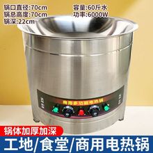 大功率大容量电炒锅特大号商用工地圆形油炸锅商用电炒锅商用爆炒