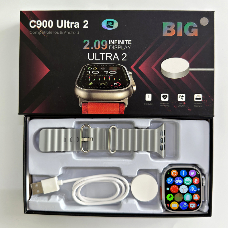 2024 Huaqiangbei s9ultra2 reloj inteligente Bluetooth llamada frecuencia cardíaca presión arterial reloj deportivo transfronterizo para hombres