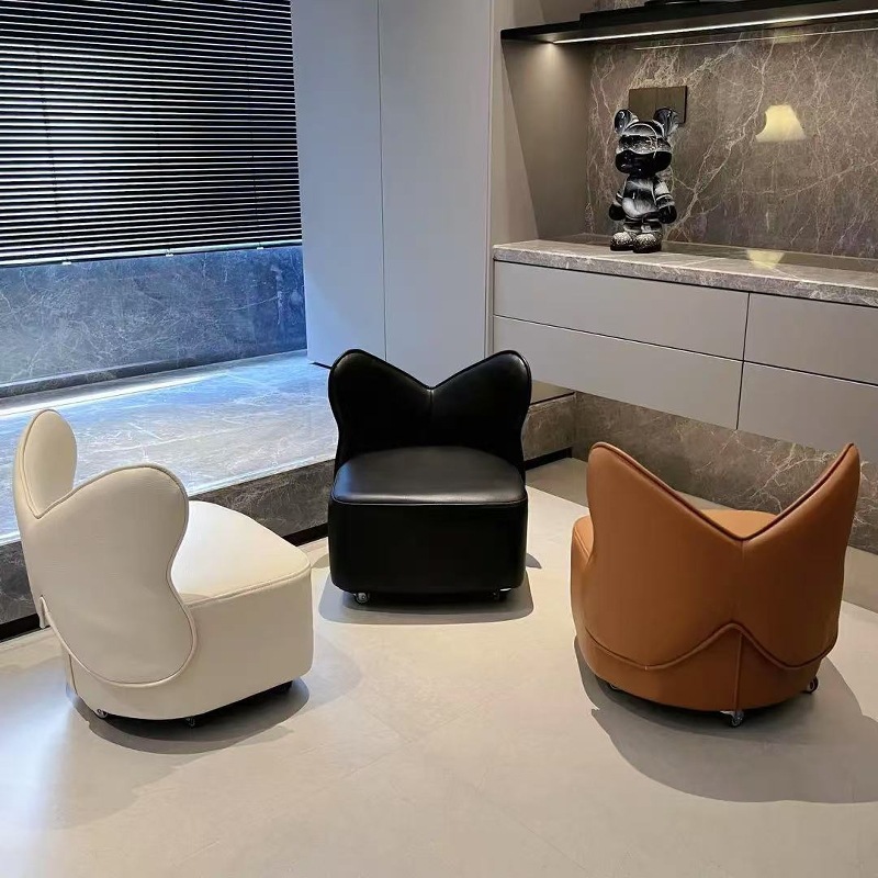 Swivel Small Stool for Living Room Shoe Changing, Sofa Stool for Home Use, Low Stool with Wheels, Children's Toddler Stool, Silent Sofa Chair