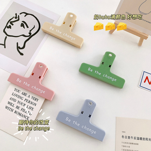 Color magnetic series clips Fresh and simple candy color INS style handbag DIY bill clip storage clip 8 options