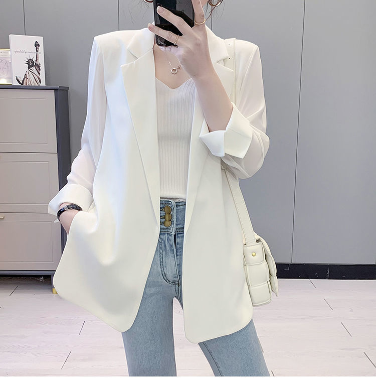 Lightweight Women's Chiffon Blazer Thin Versatile Sun Protection_voghion.com