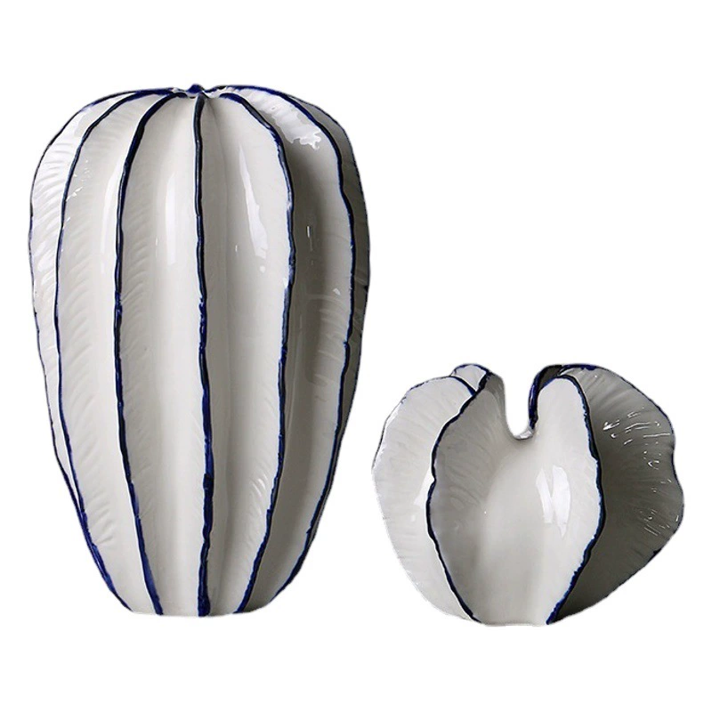 Керамическая ваза в стиле "Новый Янцзы" в скандинавском стиле, для украшения гостиной, модель для дома, декоративное украшение для цветов, арт-объект для оформления комнаты.