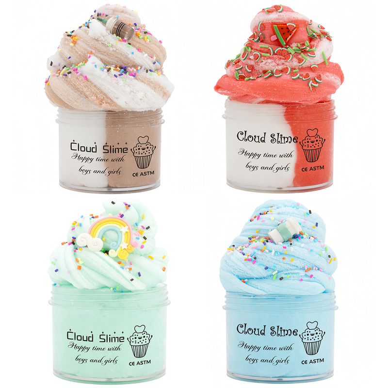 AMZ Best-selling Brushed Mud Cloud Mud Ice Cream Silk Mud Thousand Silk Mud Slime diy Colored Mud Kidsren's Decompression Toy AMZ Best-selling Brushed Mud Cloud Mud Ice Cream Silk Mud Thousand Silk Mud Slime diy Colored Mud Kidsren's Decompression Toy