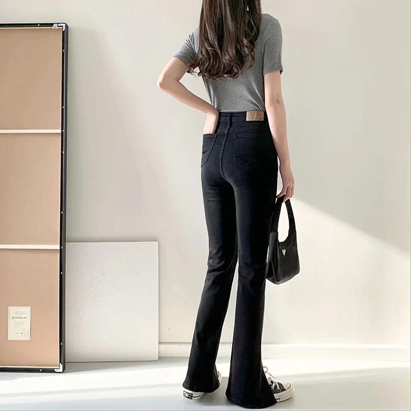 fashion spring new high-waisted denim trousers NSHS46969