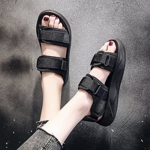 Sandals for Women Summer 2024 New Women's Summer Flat Small Fragrant Style Thick Soled Sandals Women's Shoes Sports Sandals
