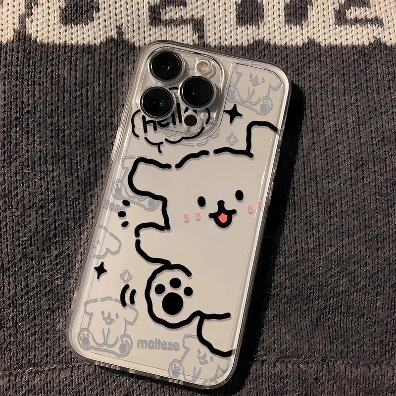 Transparent Apple Phone Case 15 Suitable for iphone16 Cartoon Line Dog 13 Apple 11 Protective Case Space Soft Case Transparent Apple Phone Case 15 Suitable for iphone16 Cartoon Line Dog 13 Apple 11 Protective Case Space Soft Case