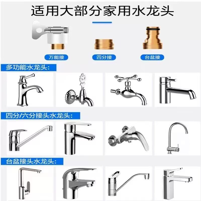 High-Pressure Car Wash Water Gun Household Multi-Functional Telescopic Magic Water Pipe Alloy Electroplating Thickening Foreign Trade Exclusive