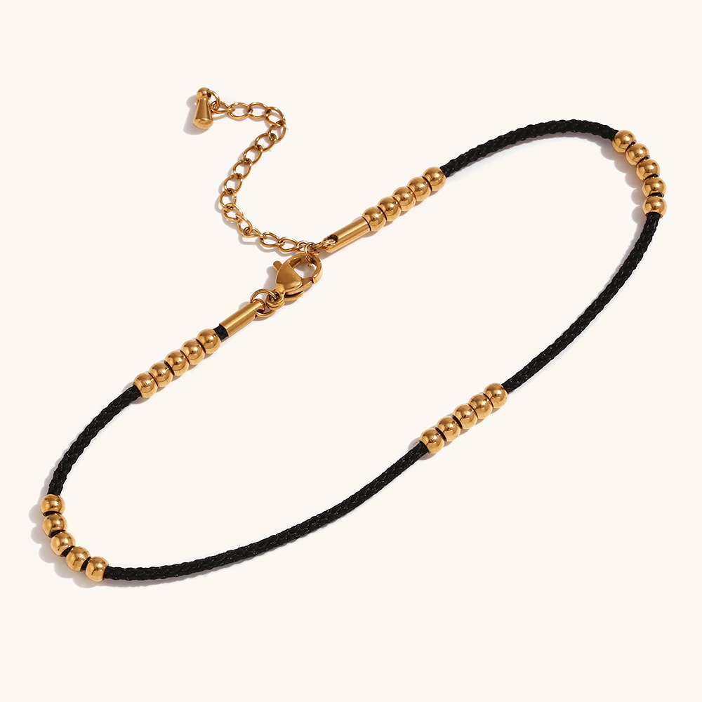 Stone-Free Inlay Material Anklet Classification 1 Piece Vintage Style Geometric Color Block Stainless Steel Waterproof Non Tarnish PVD Coated Real Gold Plated Women's Anklet