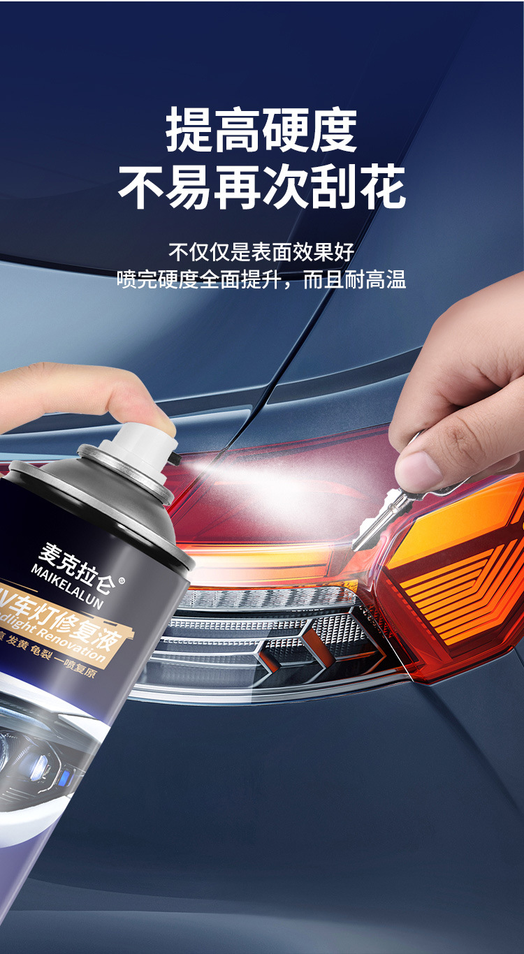 Car Headlight Refurbishment Repair Liquid Kit Tool Polishing Car Lights Scratches Yellowing Lampshade Coating Cleaning Agent Magic Tool