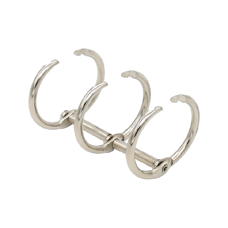 Anillo de páginas sueltas de 3 orificios encuadernados de Yiwang Anillo de calendario de escritorio de apertura desmontable dorado Anillo de páginas sueltas de tres orificios de metal multicolor