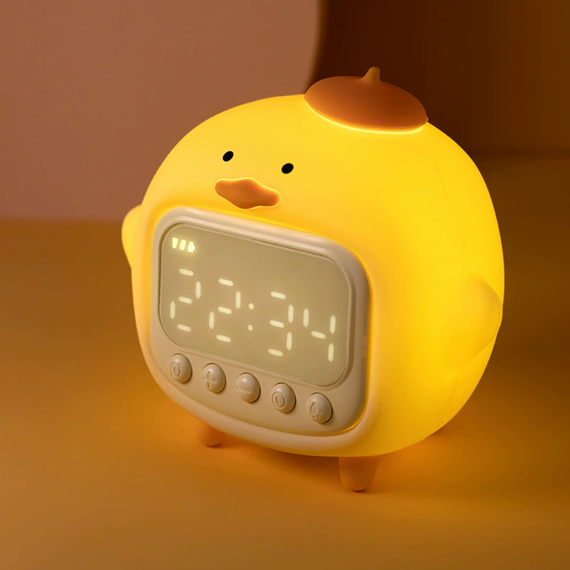 Ночник Night Light C15, умные детские LED часы-лампа, аккумулятор 1500 мА·ч, желтый