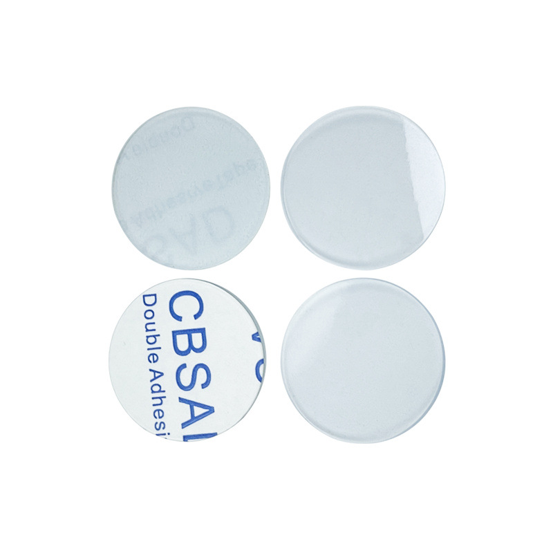 Mesa de té de vidrio estera antideslizante mesa de comedor estera de PVC Junta sólida redonda transparente con adhesivo muebles anticolisión pegatinas