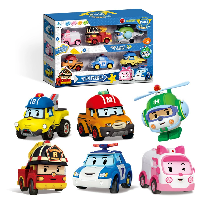 Genuine Ambulance, Police Car & Rescue Inertia Toys Set for Boys - Six Vehicle Collection