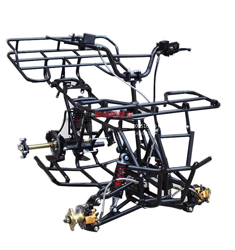 ATV four-wheel off-road motorcycle parts, complete frame for the Little Bull ATV, front swingarm with rear axle