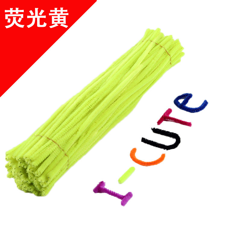 Hecho a mano DIY trenzado paquete de material cifrado ramo de lana Raíz de lana de la raya del color torcido palo de los niños hechos a mano juguetes creativos