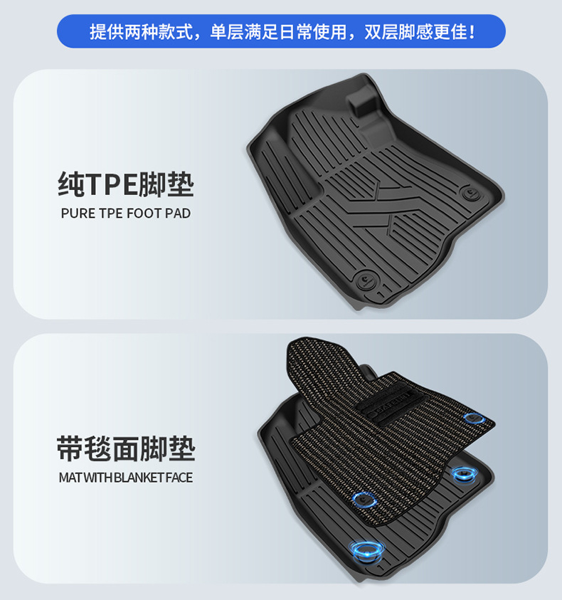 Suitable for Honda Accord, Inspire, Crv, Haoying, and Civic Models, All-Weather Tpe Car Floor Mats