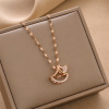 Necklace stainless steel, fashionable accessory, chain for key bag , suitable for import, simple and elegant design