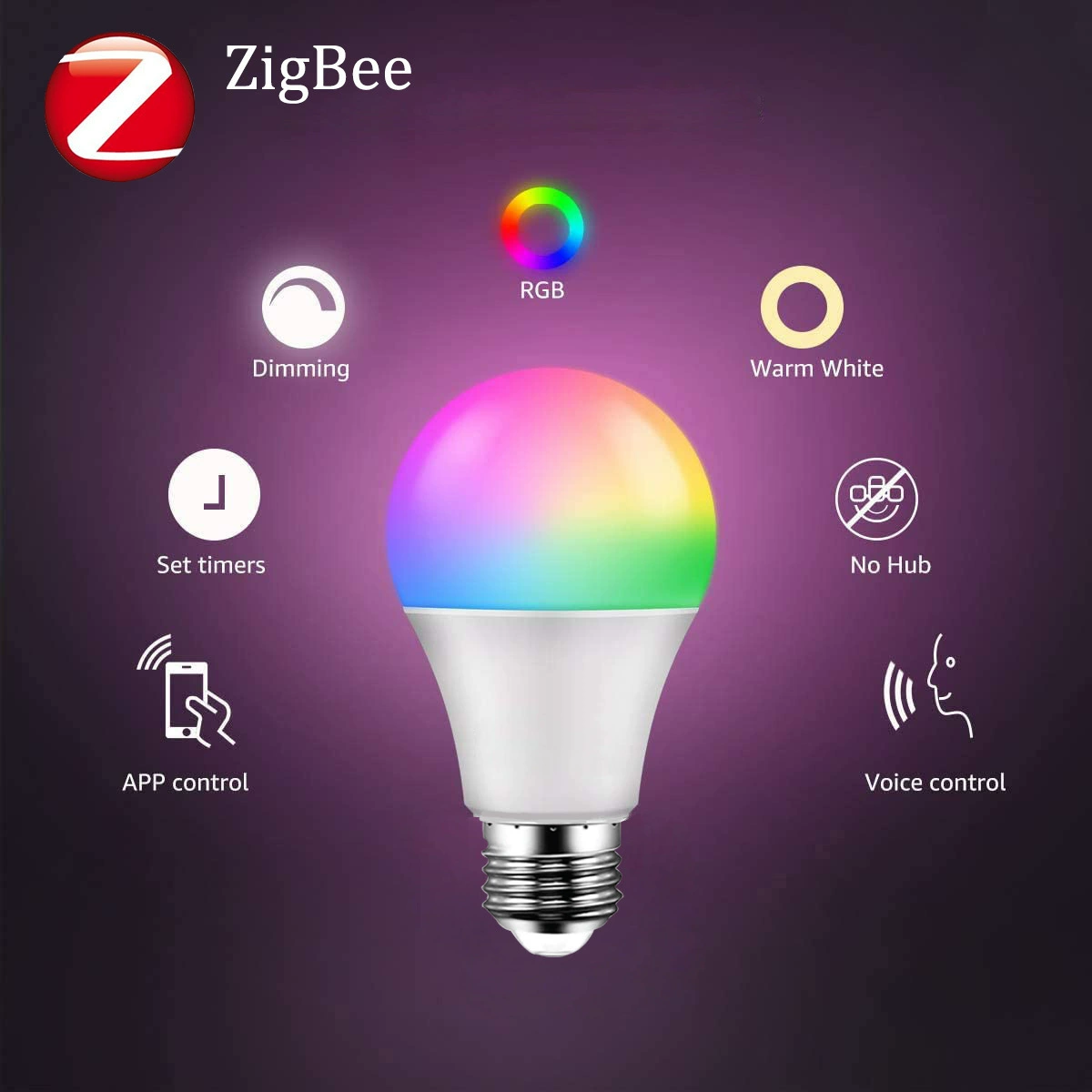 ZIGBEE умная шарик-бабл свет Alexa граффити Tuyargbcw затемнение цветной пяти-ходовой шарик-бабл Smart Life