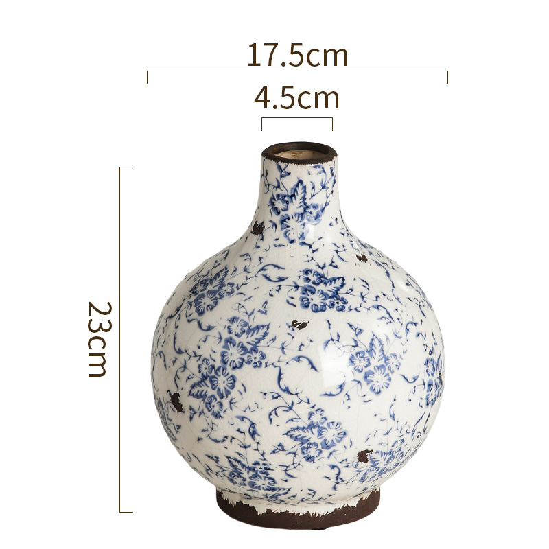 Modelo xk de porcelana azul y blanca con grietas de hielo retro