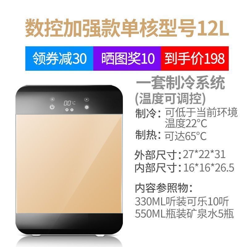 迷你小冰箱家用寝室学生宿舍车家两用小型化妆品冷藏制冷车载冰箱|undefined