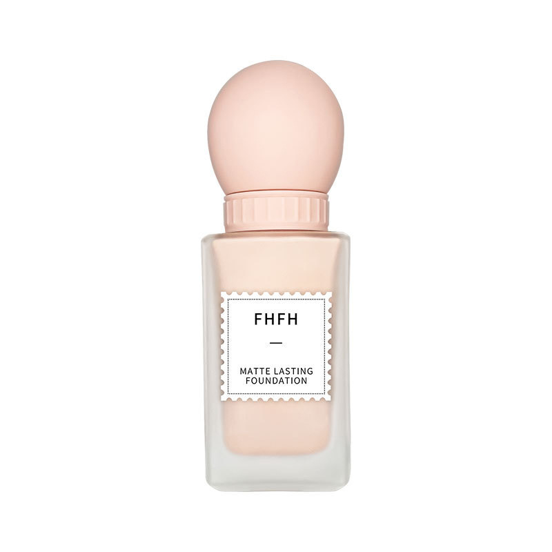 FHFH lightweight moisturizing Foundation liquid for women, wear makeup, rub, do not take off makeup, concealer, moisturizing, waterproof, not easy to fade, round cover 30ml