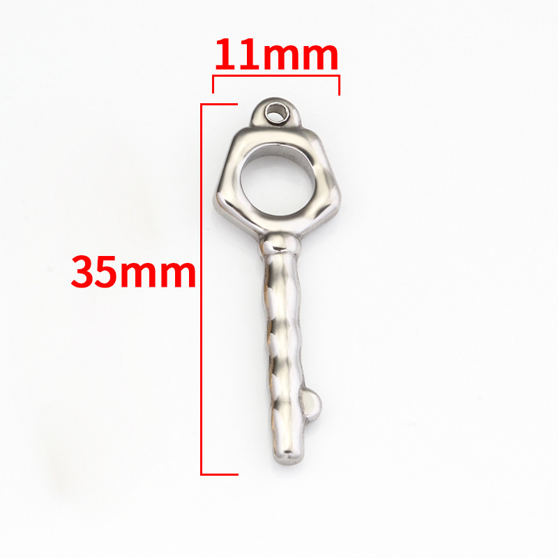 1 Pieza Acero Inoxidable 304 Geométrico Estrella Llave Colgante Barras Espaciadoras display picture 6