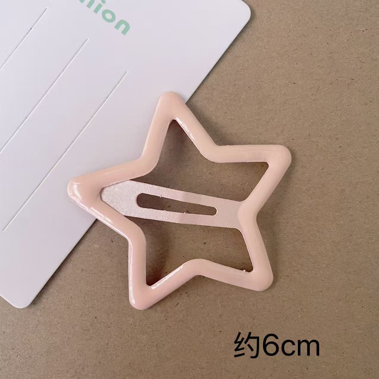 6CM Large Dopamine Candy Color Star Hair Clip Girls Side Bangs Hairpin BB Clip Teen Cute Clip