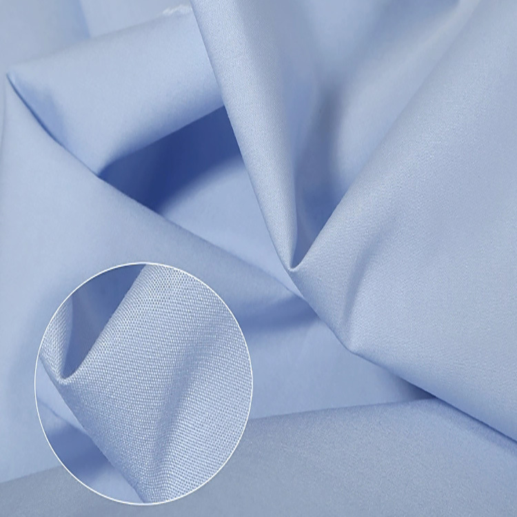 Fabricante de suministro transpirable tejido plano 100% algodón orgánico tela de camisa de hombre