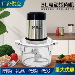 扬子绞肉机电动多用途3L家用辅食机碎菜辣椒粉碎机饺馅绞肉机