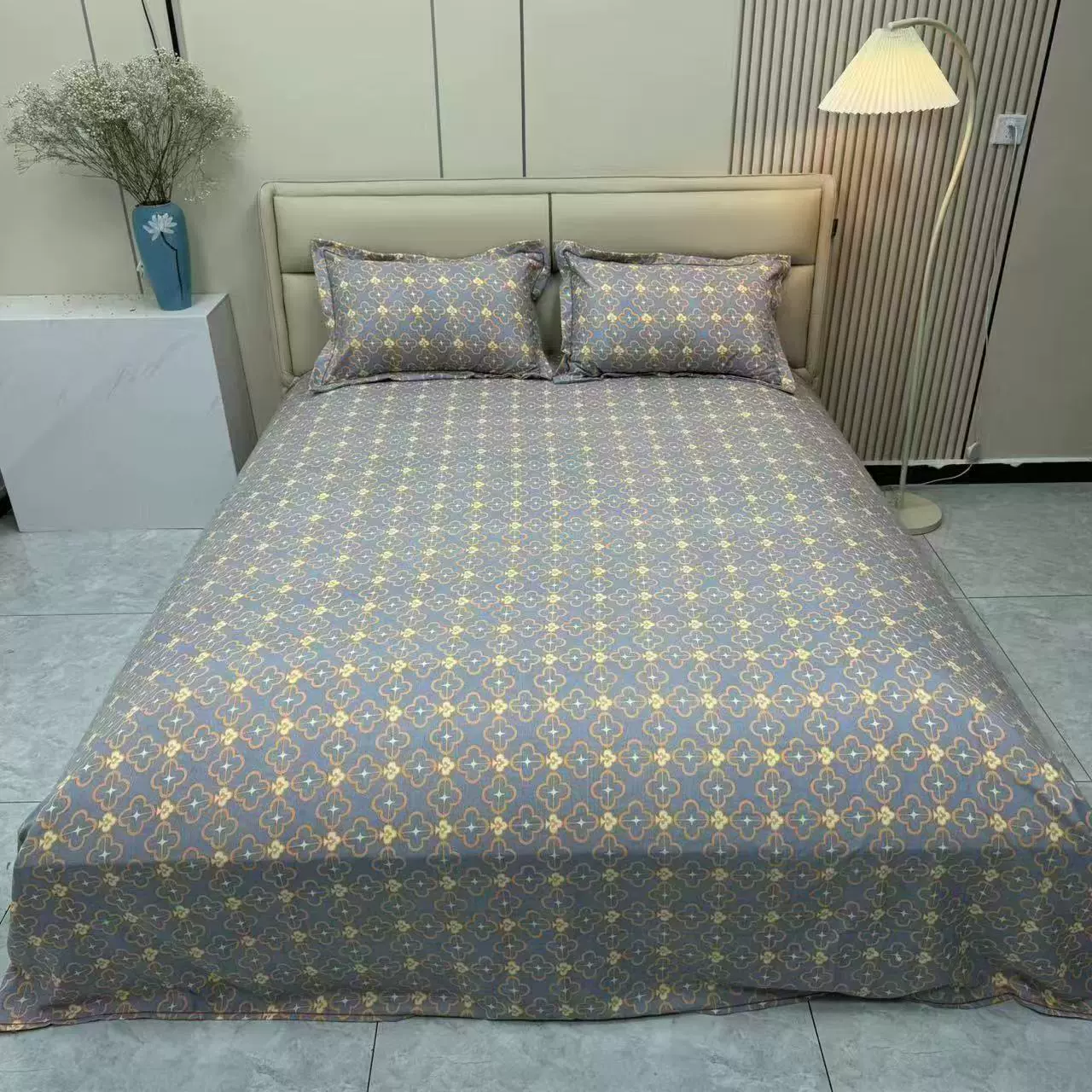 3‑piece Scandinavian bedding set, pillowcase 48×74 cm and sheet 2.5 m, simple elegant design