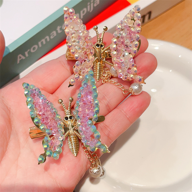 Simple Style Butterfly Alloy Rhinestone Plating Hair Clip 1 Piece display picture 1