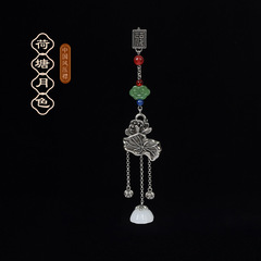 荷塘月色 中國風復古福字蓮蓬壓襟掛飾女旗袍掛件胸針漢服配飾