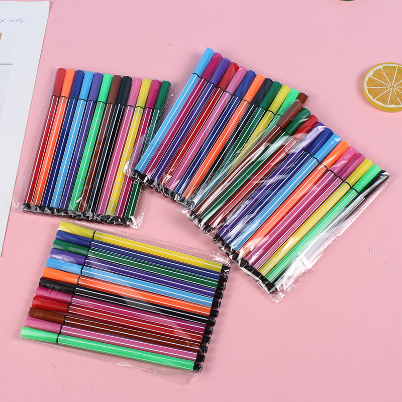 Bag of 12 Washable Watercolor Pens for Children and Students, Painting and Doodling Art Supplies, Boxed Small Brushes Wholesale
