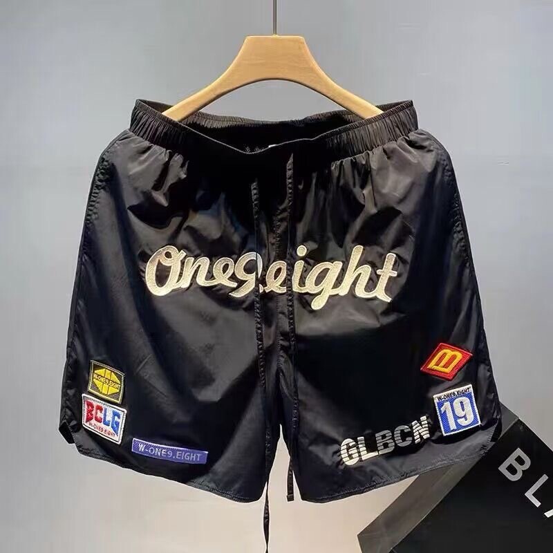 American Basketball Shorts Men's Summer Quick-drying Training Sports Pants Street Hip-hop Fashion Brand Printed Loose Pants