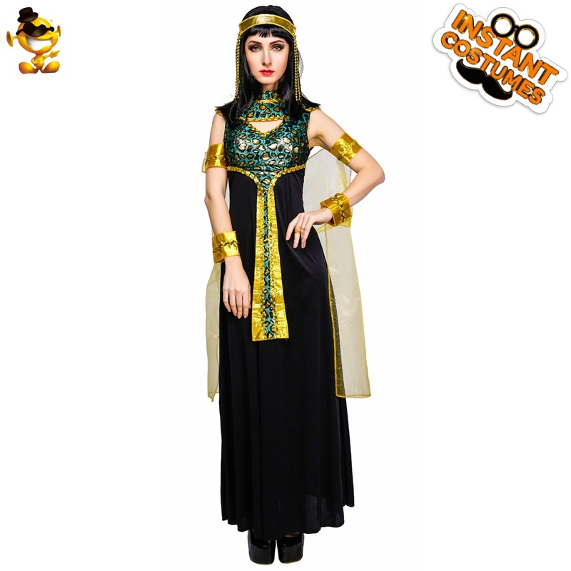 Halloween de las mujeres adultas de Cleopatra traje femenino grande antiguo egipcio reina rendimiento etapa traje de fiesta