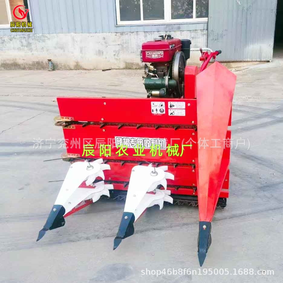 内蒙热销小型农用苜蓿艾草小麦收割机手扶车柴油自走式一体割晒机