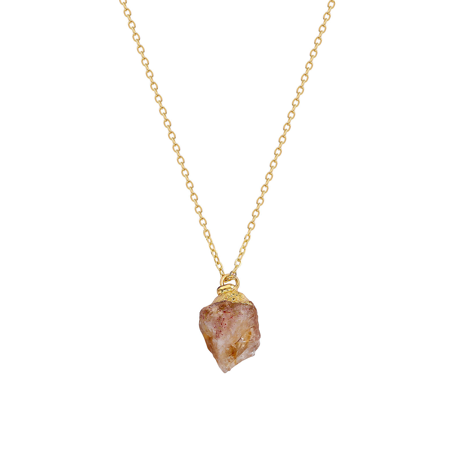 7g Weight Natural Stone Pendant Material Pendant Necklace Classification Copper Chain Material cable chain Chain Type 1 Piece Quantity Daily Occasion natural stone, Copper Material Geometric Pattern All Seasons Season Unisex Gender Simple Style Style Simple Style Geometric Natural Stone Copper Cable Chain Pendant Necklace In Bulk 9