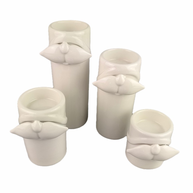 Creativo candelabro de cerámica decoración de 4 piezas conjunto de decoración de la boda con velas accesorios de la cena Nordic ins vela decoraciones