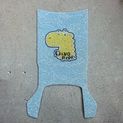 Waterproof Non-slip Foot Pad Pad: Electric vehicle foot mat - yellow-dinosaur-yadi-g25-d