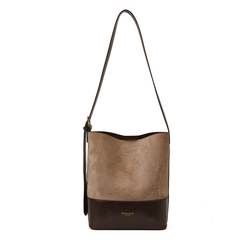 Retro Large Capacity Underarm Bag For Women Autumn/Winter 2025 New Trendy Fashion Suede Bucket Bag Shoulder Tote Bag - Thumbnail 6