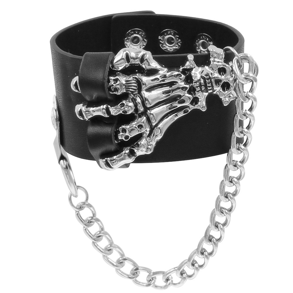 Gothic Skull Hand Design Bracelet