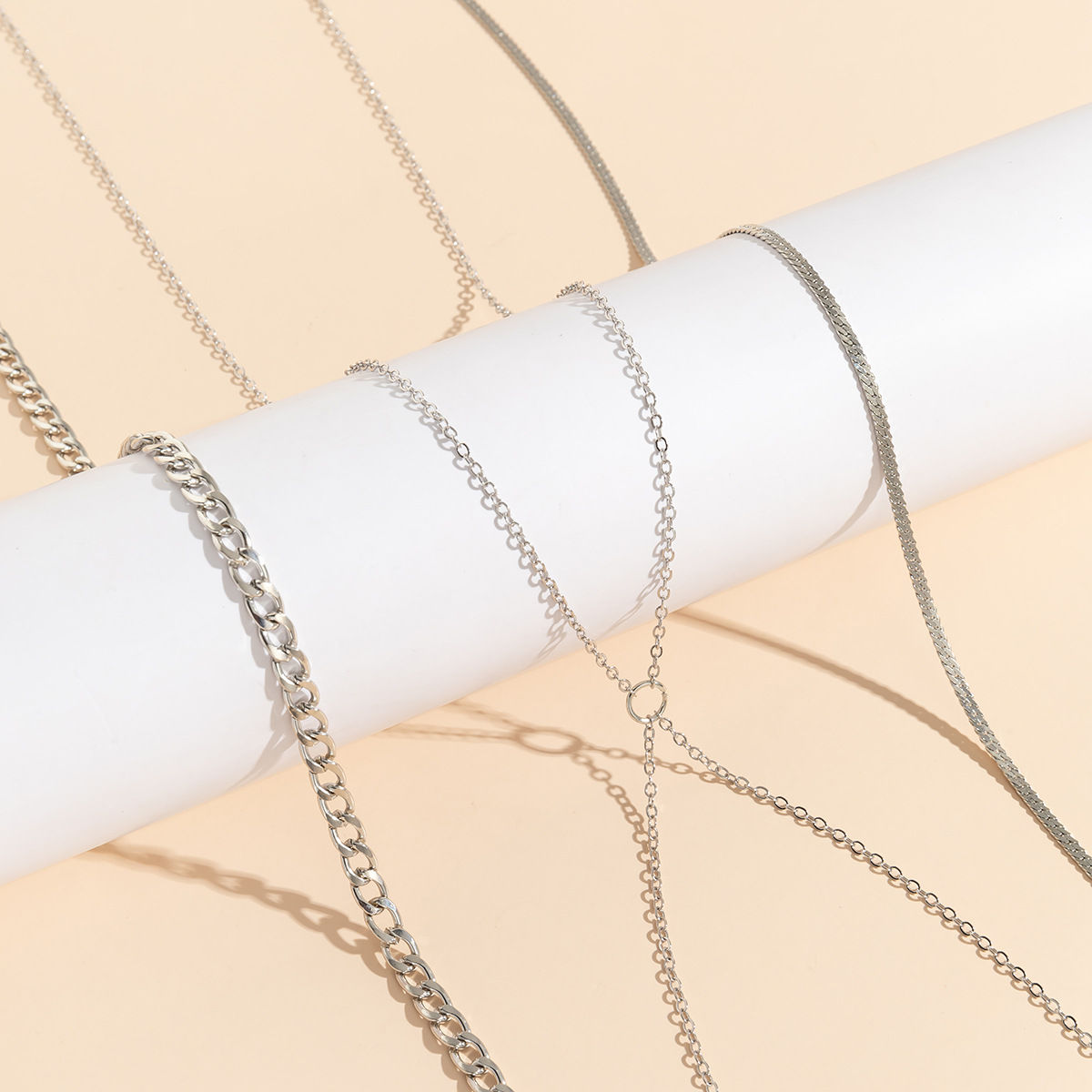 fashion geometric hanging neck metal chain chest chain sexy body chain